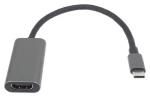 PremiumCord Převodník USB-C na HDMI šedá / Redukce / 4K 30Hz / kovové pouzdro (ku31hdmi16)