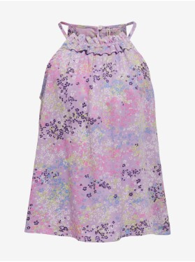 Světle fialový holčičí květovaný top ONLY Anna Holky