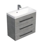 Koupelnová skříňka s umyvadlem SAT Cube Way 80x76,5x40 cm beton CUBE2803BE CUBE2803BE