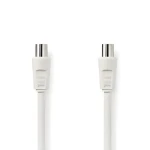 Nedis Koaxiální kabel IEC(M)-IEC(F) 10 m bílá / Koaxiální kabel / 75 Ohm / Dvojité stínění / 90 dB (CSGP40000WT100)