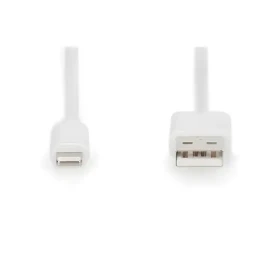 Digitus bílá / Datový kabel / Lightning (M) - USB-A (M) / MFI certifikace / 1 m (DB-600106-010-W)