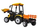 Mamido Dětský elektrický traktor MEGA D68 24V s přívěsem žlutý