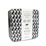 SCOTTISH FINE SOAPS Mýdlo v plechu AU LAIT 100 g, černá barva, bílá barva, kov
