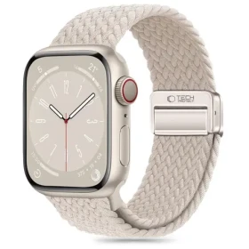 Tech-Protect Nylonmag béžová / Řemínek pro Apple Watch 4/5/6/7/8/9/SE / 38/40/41 mm