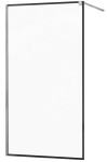 MEXEN - KIOTO Sprchová zástěna WALK-IN 120x200 cm 8 mm, chrom, černý profil 800-120-101-01-70