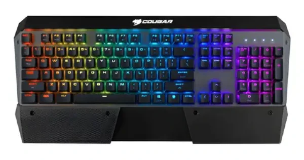 COUGAR Attack X3 RGB černá / Herní klávesnice / Cherry MX Silver / RGB podsvícení / N-Key Rollover / EN layout (CGR-Attack-X3-RGB)