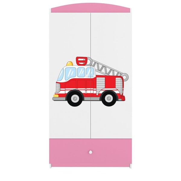 Skříň Babydreams růžová - Hasičské auto
