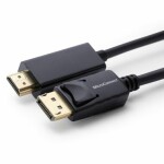 MicroConnect DisplayPort 1.2 - HDMI Kabel M-M / 2m / 6mm / 30MHz / černá (DP-HDMI-200)