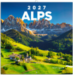 Kalendář 2027 poznámkový: Alpy, 30 x 30 cm