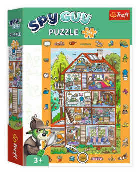 Puzzle s hledáním obrázků Spy Guy: V domě 24 dílků