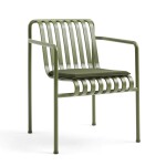 HAY Venkovní sedák Palissade Olive 41,5 × 41,5 cm, zelená barva, textil