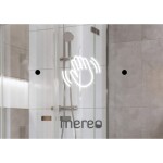Mereo Zrcadlo kulaté pr. 80 cm, LED osvětlení a odmlžování, pískované mezikruží, ocelově šedý rám CN168S