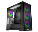 EVOLVEO Rhino, skříň eATX/ATX, 4x ARGB ventilátor 120mm, boční panel temperované sklo + mřížkovaný přední panel EDF_547241