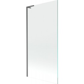 MEXEN/S - Next L vanová zástěna FIX 90 x 150, transparent, grafit kartáčovaná 895-090-000-03-00-66