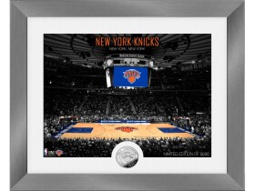 Highland Mint Obraz New York Knicks NBA Art Deco Stadium Silver Coin Photo Mint