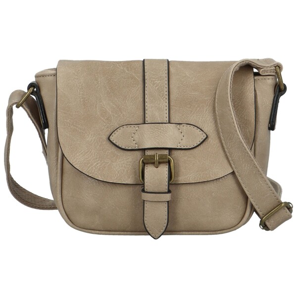 Trendy dámská koženková crossbody kabelka Arlena, béžová