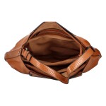 Stylová koženková kabelka Elin, hnědá