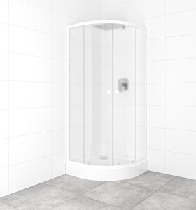SAT - Set sprchového koutu a vaničky, čtvrtkruh 80x80 cm Multi Basic SIKOBKMUS80CH0 SIKOBKMUS80CH0