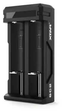 Xtar Nabíječka baterií 18650 černá / Nabíječka / USB-C / 2x Li-Ion / LED indikace (SC2)