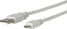 MicroConnect kabel USB2.0 A (M) - microUSB B (M) 5m šedá / 480Mbit/s (USBABMICRO5G)