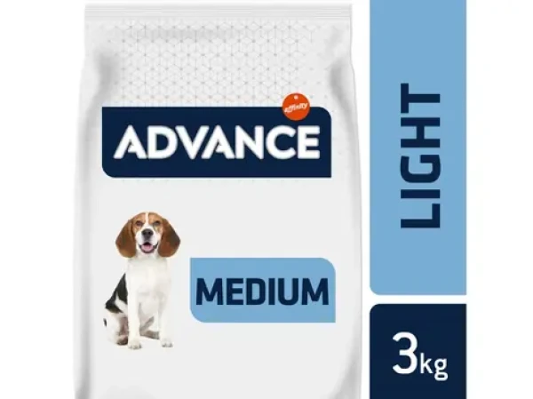 ADVANCE DOG MEDIUM Light 3kg / Granule pro psy / pro psy středních plemen s nadváhou nebo s tendencí přibírat (8410650150406)