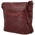 Módní dámská koženková crossbody kabelka Blandina new, vínová