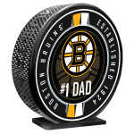 Mustang Puk Boston Bruins NHL 8"8 Puck #1 Dad Ribbon