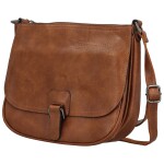 Trendy dámská koženková crossbody kabelka Gertha, hnědá