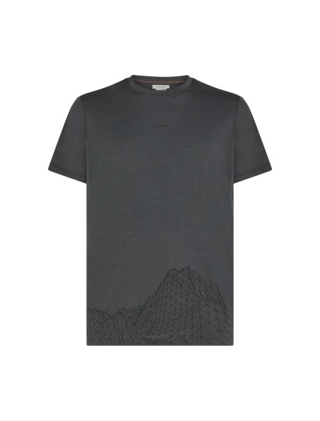 ICEBREAKER Mens Merino 150 Tech Lite SS Tee 3D Mapping, Obsidian velikost: S