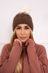 Fleecová čepice Ilona K218 cappuccino+ecru UNI