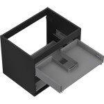 MEXEN - Box-A skříňka pro umyvadlo 60, 2 zásuvky, černá mat 91AX0-0600-470-2-71