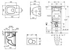 GEBERIT - Duofix Set předstěnové instalace, klozetu a sedátka Ideal Standard Tesi, tlačítka Sigma01, Rimless, SoftClose, alpská bílá SANI11CD3101