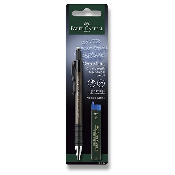 Faber-Castell GRIP Matic 0,7 mm černá + tuhy blistr
