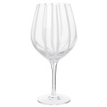 Broste Sklenice na červené víno White Stripe 650 ml, bílá barva, čirá barva, sklo