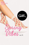 Ponožky Gatta Spring Vibes wz.01 15 den přírodní červená univerzální