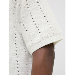 Jack&Jones pánská košile JORPAROS KNIT ESTER SS CROCHET POLO 12272562 SEA SALT XL