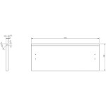 MEXEN - Rivel čelo pro koupelnovou skříňku reliéf 50 x 20, černá mat 91A20-0500-235-1-71
