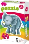 KUKURYKU Baby puzzle Zvířátka ze ZOO 6v1