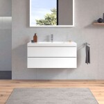 DURAVIT - L-Cube Skříňka s umyvadlem 50x100x48 cm, 2 zásuvky, bílá mat LC6928O1818