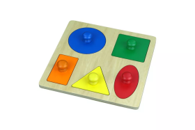 Moyo Montessori Moyo Montessori 5 geometrických tvarů na desce