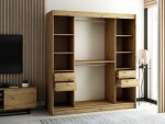 Šatní skříň Abi Lamelo Barva korpusu: Dub artisan, Rozměry: 100 cm