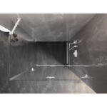 MEXEN/S - Lunar-F sprchový kout skládací dveře pravá 95 x 90, transparent, bílá 836-095-090-20-00-P