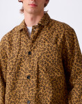 Service Works Patterned Easy Chef Shirt Brown Leopard L