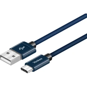 YENKEE YCU 302 kabel USB 2.0 na USB-C modrá / M-M / délka 2m / 480 Mbs / 3A (8590669248094)