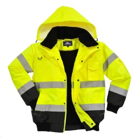 Portwest C465 Bunda 3v1 Bomber Hi-Vis Contrast žlutá/tm.modrá
