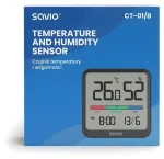 Čidlo teploty a vlhkosti CT-01/B černá / Čidlo / vnitřní / LCD displej / hodiny (SAVCT-01/B)