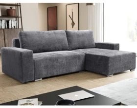 Rohová sedací souprava Anafi, tmavě šedá látka