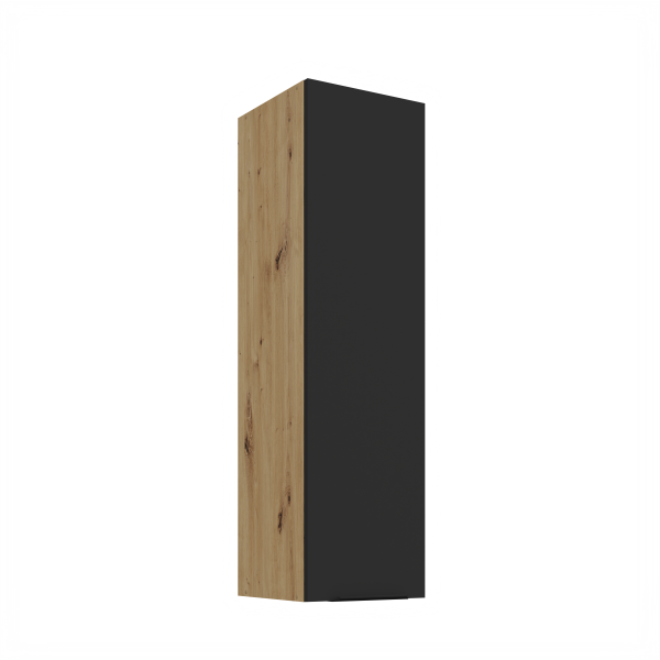 Horní skříňka Aria 30 G-108 1F Barva korpusu: Dub artisan, Barva dvířek: BL - Black AFM