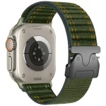 Beline Woven Nylon Diagonal Style Parachute zelená / Řemínek pro Apple Watch / 38/40/41 mm / nylonový