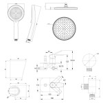 Kielle - Harmonia Sprchový set s baterií pod omítku, pro 2 spotřebiče, s příslušenstvím EcoSpare a tělesem, chrom 20623SP90